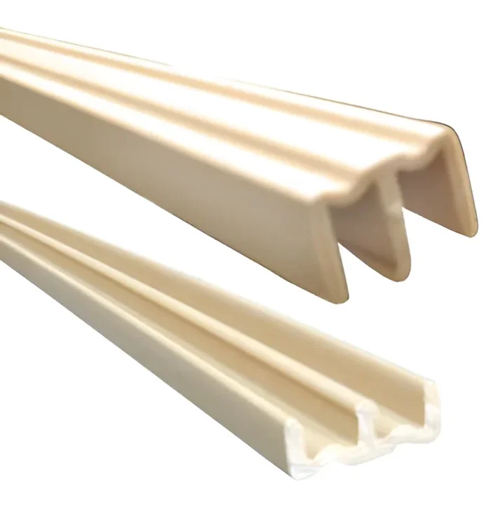 48in PlasTrack Set for 3/4in Dr TAN – KNAPE & VOGT Sliding Door Hardware