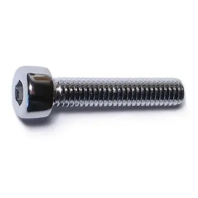 4mm-0.7 x 20mm Chrome Plated Class 12.9 Steel Coarse Thread Smooth Head Hex Socket Cap Screws