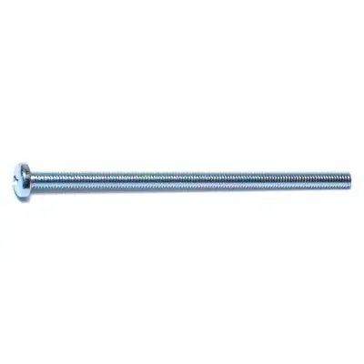 4mm-0.7 x 80mm Zinc Plated Class 4.8 Steel Coarse Thread Phillips Pan Head Machine Screws