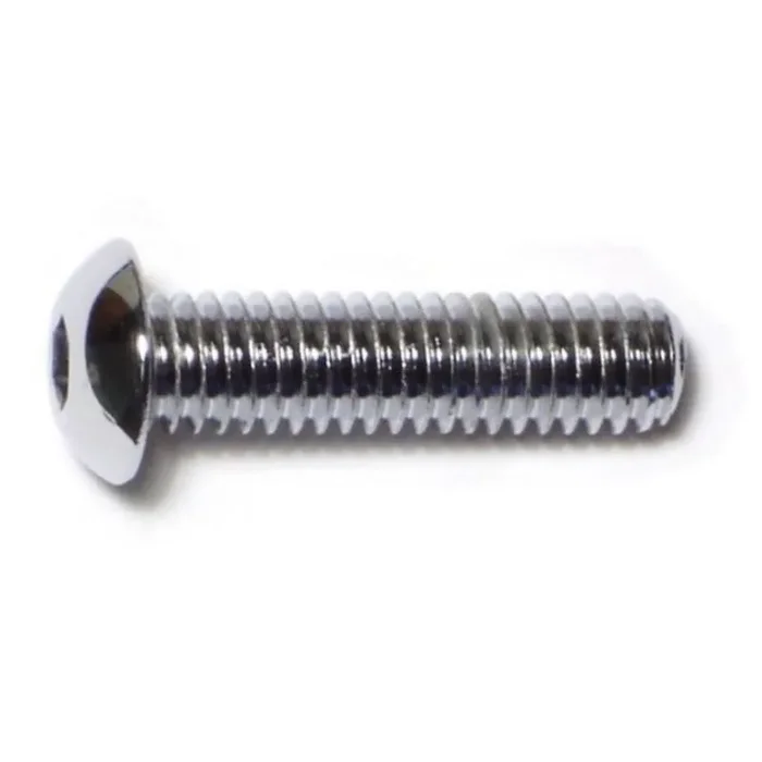 5/16″-18 x 1-1/4″ Chrome Plated Grade 8 Steel Coarse Thread Button Head Socket Cap Screws