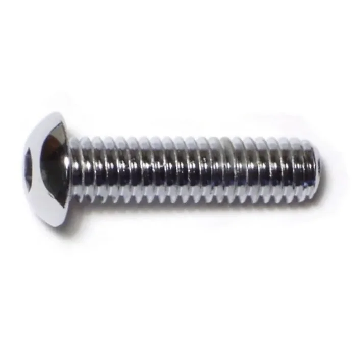 5/16″-18 x 1-1/4″ Chrome Plated Grade 8 Steel Coarse Thread Button Head Socket Cap Screws