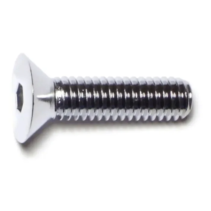 5/16″-18 x 1-1/4″ Chrome Plated Grade 8 Steel Coarse Thread Flat Head Socket Cap Screws
