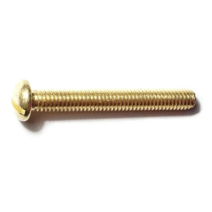 5/16″-18 x 2-1/2″ Brass Coarse Thread Slotted Round Head Machine Screws