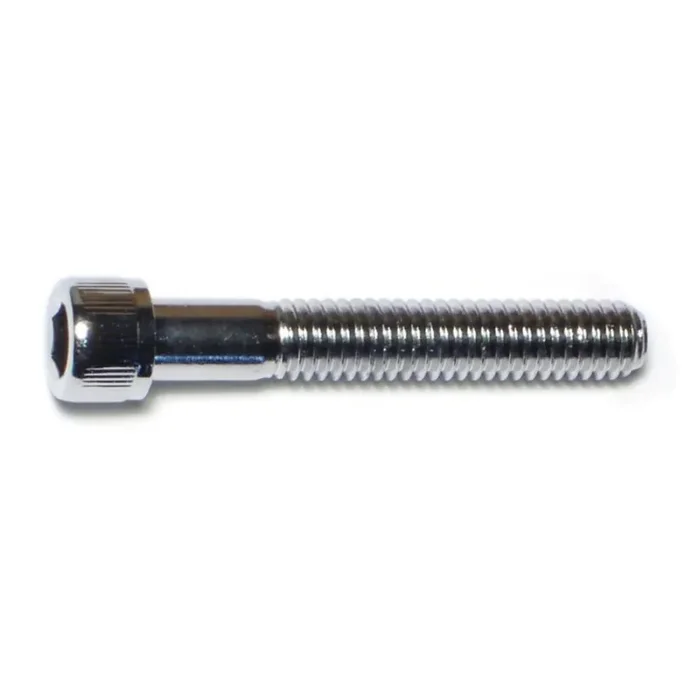 5/16″-18 x 2-1/4″ Chrome Plated Grade 8 Steel Coarse Thread Knurled Socket Cap Screws