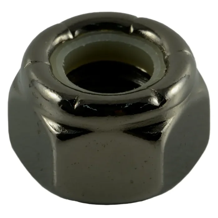 5/16″-24 Black Chrome Plated Steel Fine Thread Nylon Insert Lock Nuts
