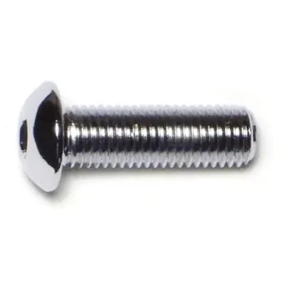 5/16″-24 x 1″ Chrome Plated Grade 8 Steel Fine Thread Button Head Socket Cap Screws