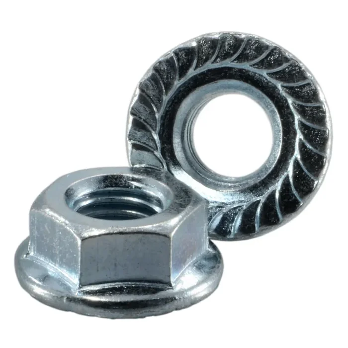 5/16″-24 Zinc Plated Steel Fine Thread Serrated Lock Nuts