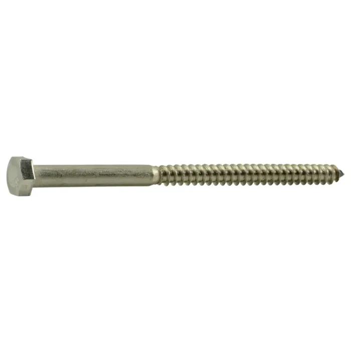 5/16″ x 5″ 18-8 Stainless Steel Hex Head Lag Screws