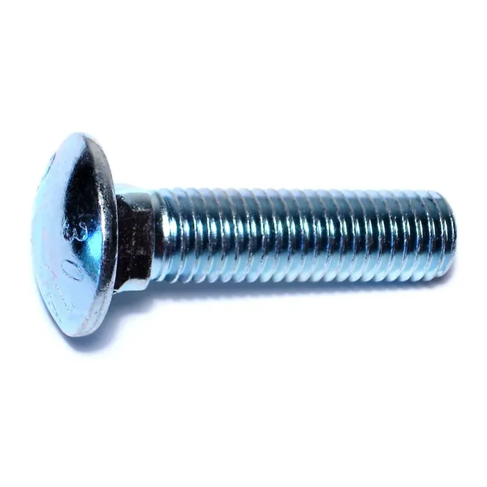 5/8″-11 x 2-1/2″ Zinc Plated Grade 2 / A307 Steel Coarse Thread Carriage Bolts