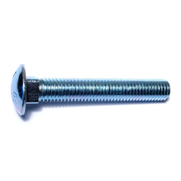 5/8″-11 x 4″ Zinc Plated Grade 2 / A307 Steel Coarse Thread Carriage Bolts