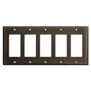 5 Decora GFCI Rocker Switch Plates – Oil Rubbed Bronze