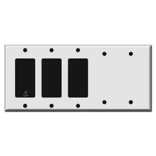 5-Gang 2-Blank 3-Decora Light Switch Outlet Covers