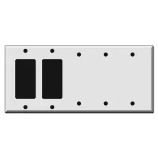 5-Gang 2-Decora 3-Blank Wall Switch Covers