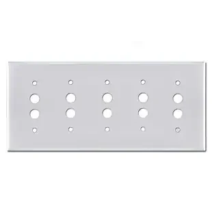 5 Push-Button Wall Switch Cover – Polished Chrome