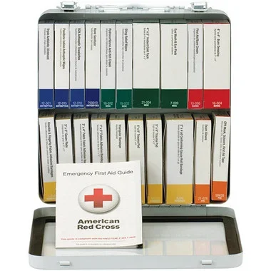 50-Person, 24-Unit ANSI A+ Unitized Weatherproof First Aid Kit, Metal, 1/Each – 90600