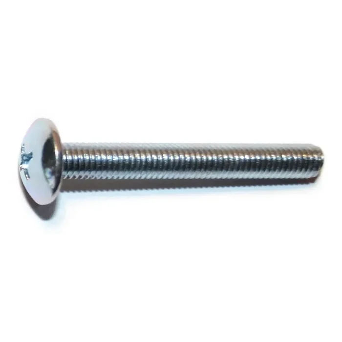 5mm-0.8 x 40mm Zinc Plated Class 4.8 Steel Coarse Thread Phillips Truss Head Machine Screws