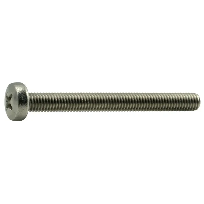 5mm-0.8 x 50mm A2 Stainless Steel Coarse Thread Phillips Pan Head Machine Screws
