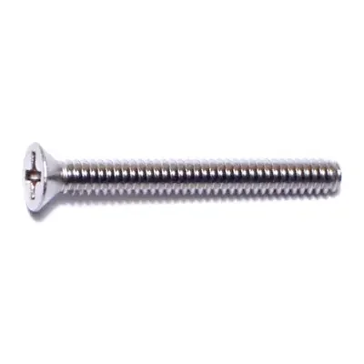 6-32 x 1-1/4″ 18-8 Stainless Steel Coarse Thread Phillips Flat Head Machine Screws