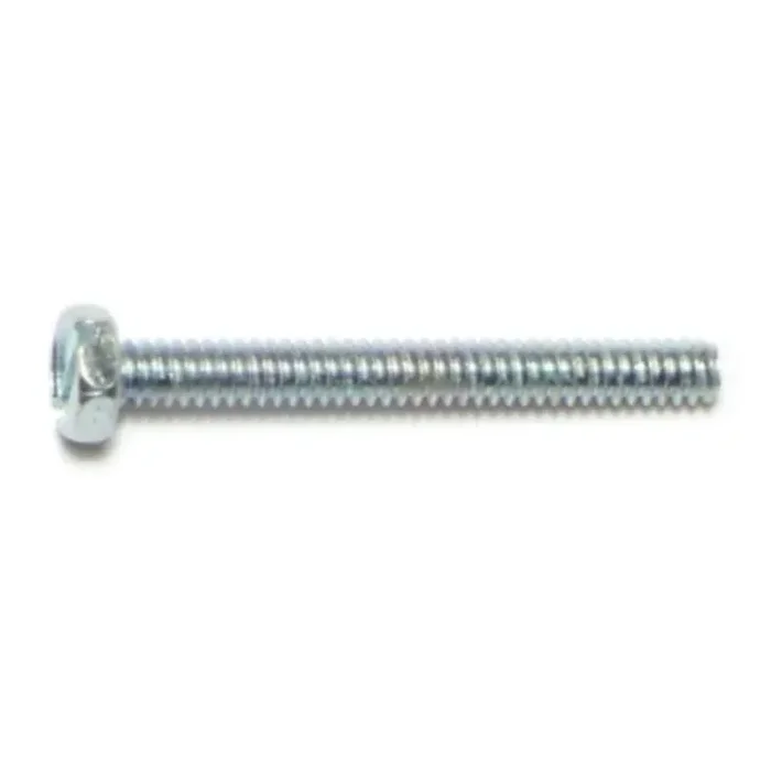 6-32 x 1-1/4″ Zinc Plated Steel Coarse Thread Slotted Indented Hex Head Machine Screws