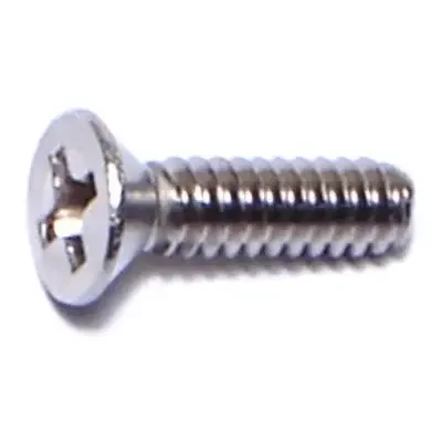 6-32 x 1/2″ 18-8 Stainless Steel Coarse Thread Phillips Flat Head Machine Screws