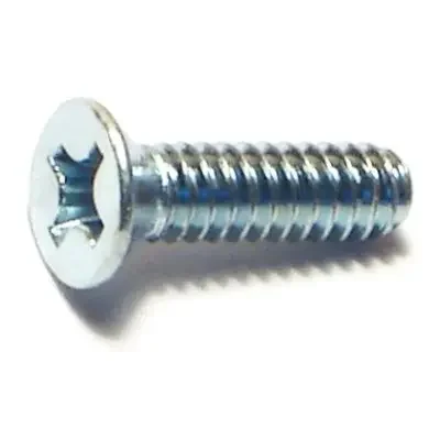 6-32 x 1/2″ Zinc Plated Steel Coarse Thread Phillips Flat Head Machine Screws