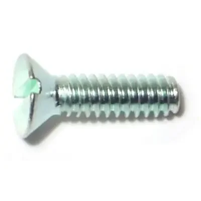 6-32 x 1/2″ Zinc Plated Steel Coarse Thread Slotted Flat Head Machine Screws
