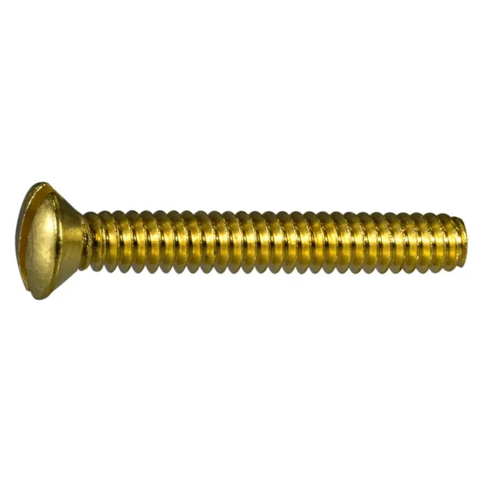 6-32 x 1″ Brass Coarse Thread Slotted Oval Head Machine Screws