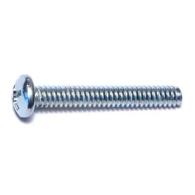 6-32 x 1″ Zinc Plated Steel Coarse Thread Phillips Pan Head Machine Screws