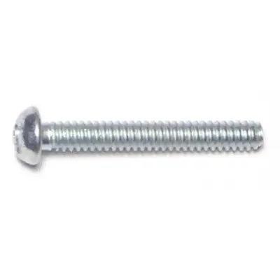 6-32 x 1″ Zinc Plated Steel Coarse Thread Phillips Round Head Machine Screws