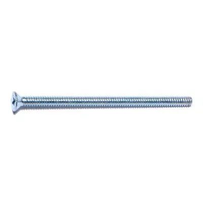 6-32 x 2-1/2″ Zinc Plated Steel Coarse Thread Phillips Flat Head Machine Screws