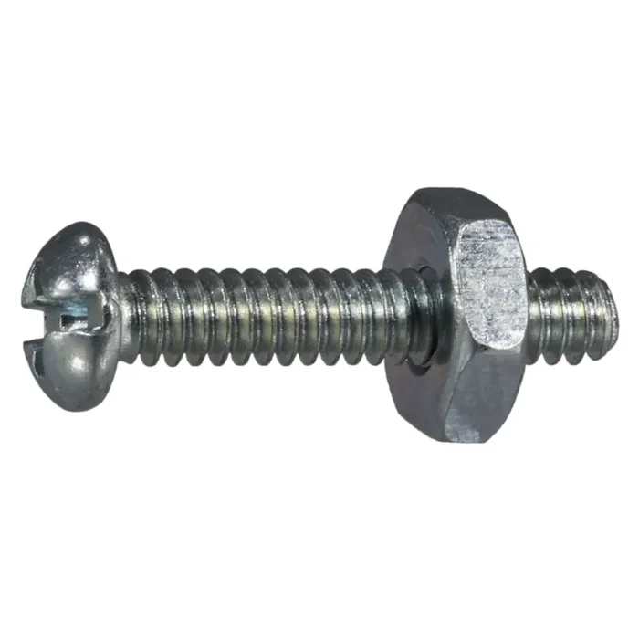 6-32 x 3/4″ Zinc Plated Steel Coarse Thread Combo Round Head Machine Screws