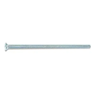 6-32 x 3″ Zinc Plated Steel Coarse Thread Slotted Flat Head Machine Screws