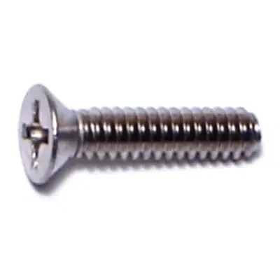 6-32 x 5/8″ 18-8 Stainless Steel Coarse Thread Phillips Flat Head Machine Screws