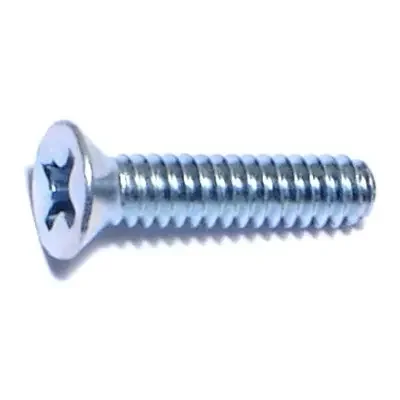 6-32 x 5/8″ Zinc Plated Steel Coarse Thread Phillips Flat Head Machine Screws