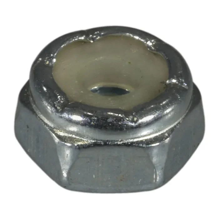 6-32 Zinc Plated Grade 2 Steel Coarse Thread Nylon Insert Lock Nuts
