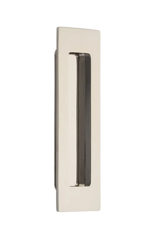6″ Modern Rectangular Flush Pull – Polished Nickel by Emtek