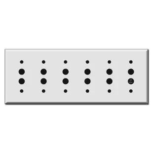 6 Push Button Wall Switch Plate Covers