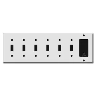 6-Toggle 1-Decora 7-Gang Wall Switch Covers