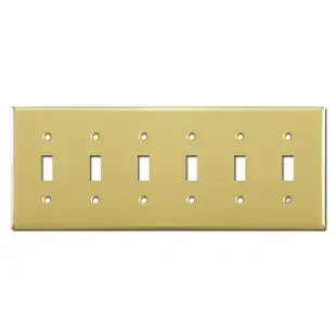 6 Toggle Wallplates – Polished Brass
