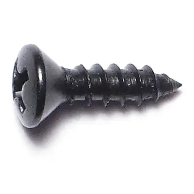 6 x 1/2″ Black Steel Phillips Oval Head Sheet Metal Screws
