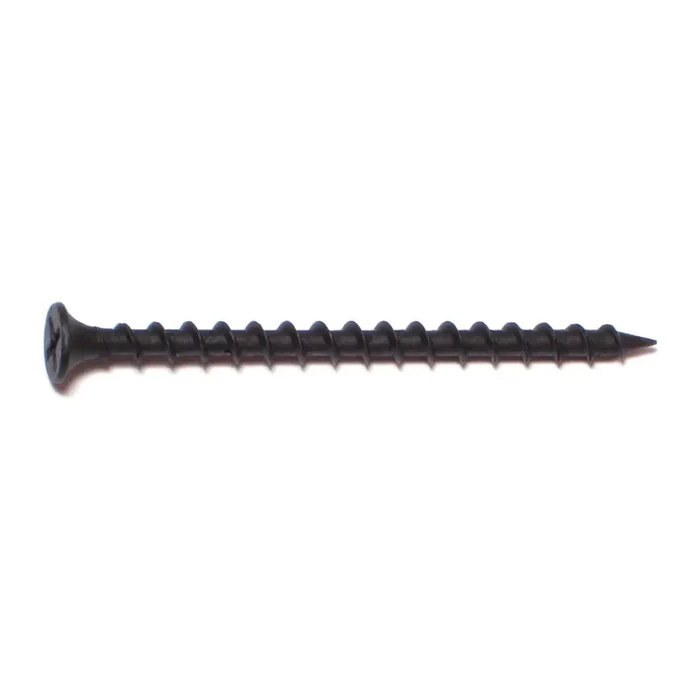 6 x 1-5/8″ Black Phosphate Steel Coarse Thread Phillips Bugle Head Drywall Screws