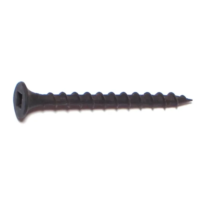 6 x 1-5/8″ Black Phosphate Steel Coarse Thread Square Drive Bugle Head Drywall Screws