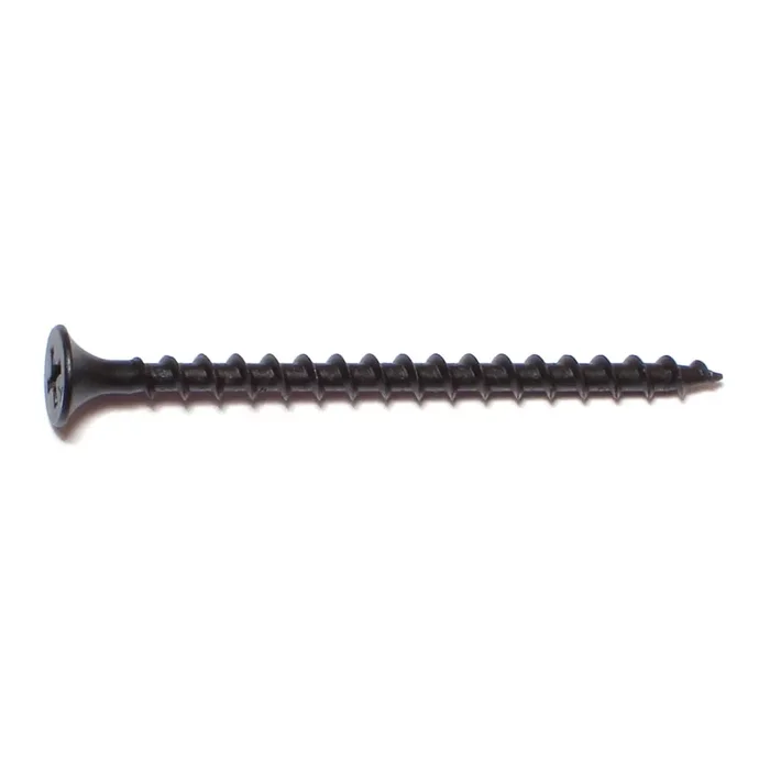 6 x 2-1/4″ Black Phosphate Steel Coarse Thread Phillips Bugle Head Drywall Screws