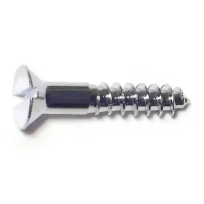 6 x 3/4″ Brass Slotted Flat Head Wood Screws