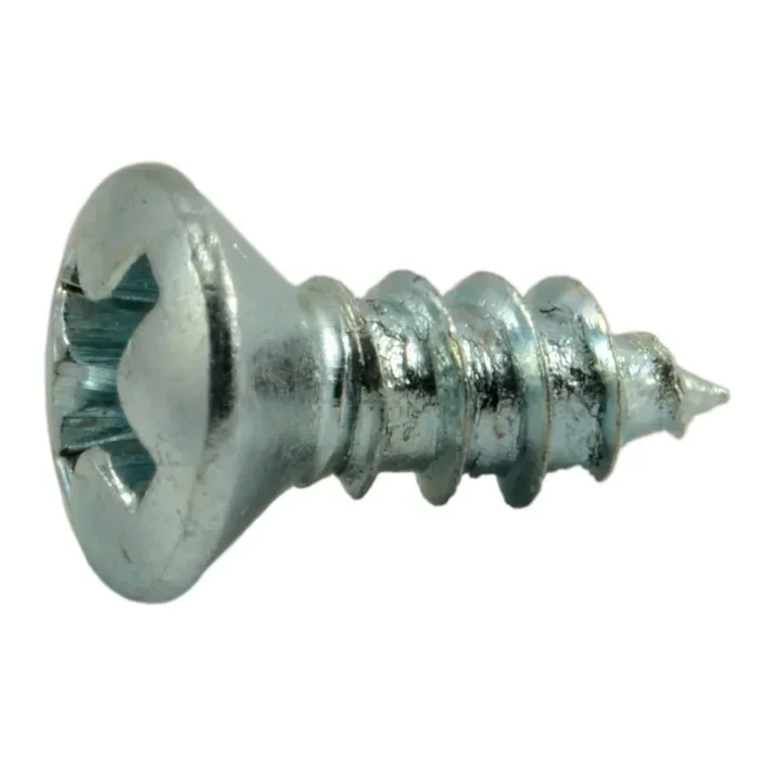 6 x 3/8″ Zinc Plated Steel Phillips Oval Head Sheet Metal Screws