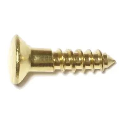 6 x 5/8″ Brass Slotted Oval Head Wood Screws