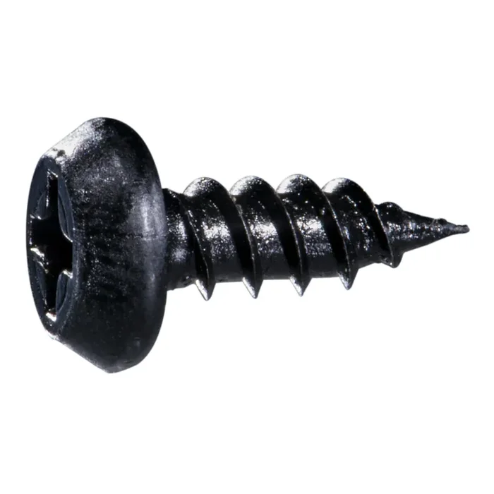 6 x 7/16″ Black Phosphate Steel Phillips Pan Head Sharp Framing Self-Drilling Screws
