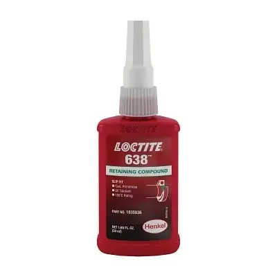 638 Retaining Compound Maximum Strength, 50 mL Bottle, Green, 4500 psi
