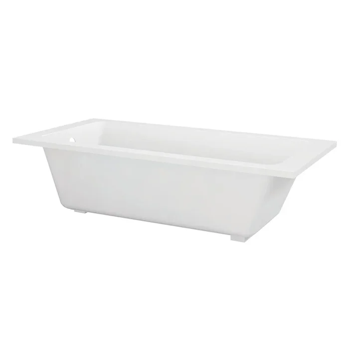67″ Acrylic Rectangular Drop-In Tub with Anti-Skid Surface, Glossy White – Kingston Brass