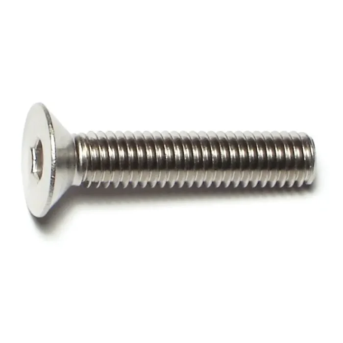 6mm-1.0 x 30mm A2 Stainless Steel Coarse Thread Flat Head Hex Socket Cap Screws